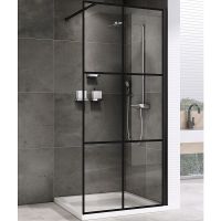 Душевая перегородка Abber Immer Offen 120 профиль Черный стекло прозрачное арт-AG62120B — фото 2, Душевые перегородки