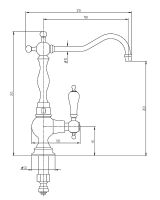 Кран для одного типа воды Migliore Baron Хром арт-18307 — фото 2, Краны