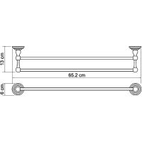 Полотенцедержатель WasserKRAFT Isar двойной Темная бронза арт-K-7340 — фото 5, Полотенцедержатели