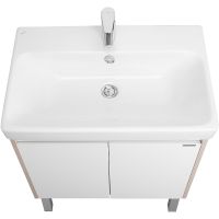 Тумба под раковину Aquaton Сканди Doors 70 Белый глянец Дуб верона арт-1A278901SDB20 — фото 2, Тумбы под раковину