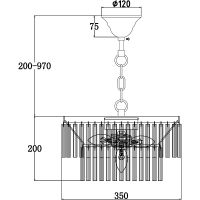 Подвесной светильник Maytoni Neoclassic Colonne Прозрачный Латунь арт-MOD093PL-04BS — фото 4, Подвесные светильники