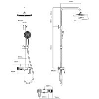 Душевая система Vincea Arco Хром арт-VSFS-4AR1CH — фото 3, Душевые стойки