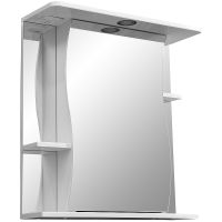 Зеркальный шкаф Stella Polar Волна Лолита 65 с подсветкой Белый арт-SP-00000054 — фото 1, Зеркальные шкафы в ванную