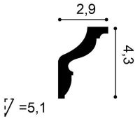 Карниз Orac Decor 2000x43x29 мм арт-CX148 — фото 2, Карнизы