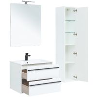 Тумба под раковину Aquanet Lino 70 подвесная Белая матовая арт-253902 — фото 3, Тумбы под раковину