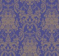 Обои Milassa Flos 8 021 Флизелин (1*10,05) Синий, Дамаск арт-Flos8 021 — фото 1, Обои для стен