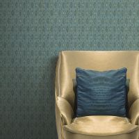 Обои Decori-Decori Bukhara Винил на флизелине (1,06*10,05) Бирюзовый, Ромб арт-82728 — фото 2, Обои для стен