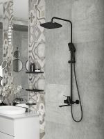 Душевая система Splenka Черная матовая арт-S40.24.06 — фото 2, Душевые стойки