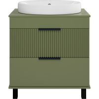 Тумба с раковиной Brevita Enfida 70 Зеленая матовая арт-УТ000022839 — фото 2, Тумбы с раковиной