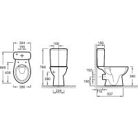 Унитаз компакт Jacob Delafon Patio без бачка и сиденья арт-UJV102-00 — фото 4, Напольные унитазы