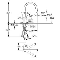 Смеситель для кухни Grohe Eurosmart Cosmopolitan Хром арт-31481001 — фото 4, Смесители для кухни