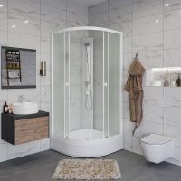 Душевая кабина Niagara Promo 90x90 без гидромассажа арт-P90/26/MT/BK — фото 1, Душевые кабины