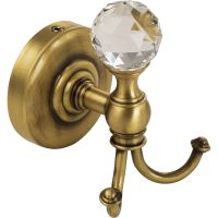 Двойной крючок Migliore Amerida Бронза с кристаллом Swarovski арт-16563 — фото 4, Крючки для полотенец