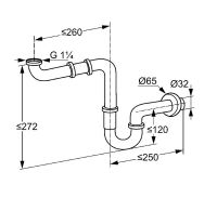 Сифон для раковины Kludi Хром арт-1025505-00 — фото 2, Сифоны для раковины