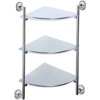 Товар: Стеклянная полка Haiba угловая Хром арт-HB1907-3 - фото 1 Стеклянная полка Haiba угловая Хром арт-HB1907-3 — фото 1, Полки для ванной и душа