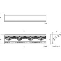 Карниз Европласт 2000x96x84 мм арт-1.50.183 — фото 3, Карнизы
