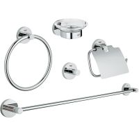 Набор аксессуаров для ванной Grohe Essentials Хром арт-40344001 — фото 1, Наборы аксессуаров для ванной комнаты