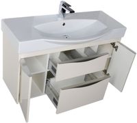 Тумба под раковину Aquanet Франка 105 подвесная Белая арт-183055 — фото 3, Тумбы под раковину