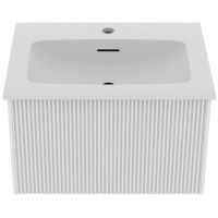 Тумба под раковину La Fenice Terra 60 подвесная Белая матовая арт-FNC-01-TER-B-60 — фото 2, Тумбы под раковину