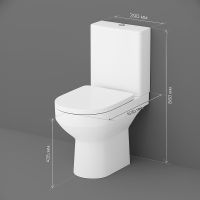 Унитаз компакт AM.PM Spirit V2.0 с бачком без сиденья арт-C708600WH — фото 10, Напольные унитазы