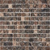Каменная мозаика Pixmosaic Dark Emperador 30,5x30,5 см арт-PIX220 — фото 1, Мозаика