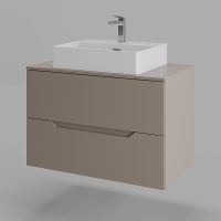 Тумба с раковиной Orange Line 80 подвесная Латте матовый арт-Li-80TuLMDF+B04-500W — фото 2, Тумбы с раковиной