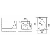 Биде Vincea Globo подвесное Белое арт-VB1-14S — фото 3, Биде подвесные