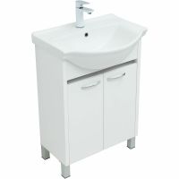 Тумба под раковину Aquanet Донна 60 Белый глянец арт-294390 — фото 2, Тумбы под раковину