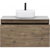 Тумба под раковину Aquanet Nova Lite 100 подвесная Дуб рустикальный арт-249520 — фото 5, Тумбы под раковину