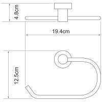 Полотенцедержатель WasserKRAFT Donau Хром арт-K-9460 — фото 3, Полотенцедержатели