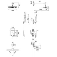 Товар: Душевая система Grossman Classic Графит брашированный арт-501.K35.04.420 - фото 9 Душевая система Grossman Classic Графит брашированный арт-501.K35.04.420 — фото 9, Встраиваемые душевые комплекты
