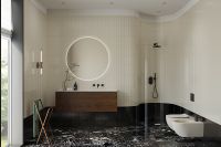 Керамическая плитка Creto Aquarelle Black настенная 5,8х24 см арт-12-01-4-29-10-04-2561 — фото 2, Керамическая плитка