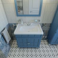 Товар: Тумба под раковину Caprigo Borgo 80 Синяя матовая арт-33412CH-B136 - фото 2 Тумба под раковину Caprigo Borgo 80 Синяя матовая арт-33412CH-B136 — фото 2, Тумбы под раковину