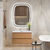 Тумба под раковину Cezares Molveno 80 подвесная Noce Chiaro арт-MOLVENO-80-2C-SO-NC — фото 5, Тумбы под раковину