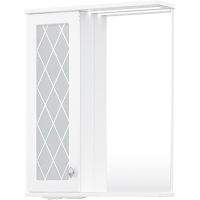 Зеркало со шкафом Volna Milena 55 L с подсветкой Белое арт-zsMLN55.L-01 — фото 8, Зеркальные шкафы в ванную