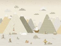 Фреска детская Ortograf Little Friends 34414 Фактура флок FLK Флизелин (4*3) Бежевый, Горы/Животные/Море арт-34414 (флок FLK) — фото 2, Фрески