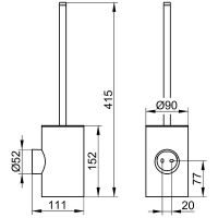 Ершик для унитаза Keuco Collection Reva 12864 019000 Хром арт-12864019000 — фото 3, Ершики для унитаза