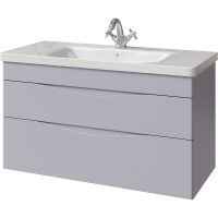 Тумба под раковину Caprigo Lento 100 подвесная Серая матовая арт-36214-SF028 — фото 1, Тумбы под раковину