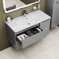 Тумба с раковиной Iddis Edifice 100 подвесная Светло-серая арт-EDI10L0i95K — фото 6, Тумбы с раковиной