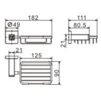 Мыльница CeramaLux Venezia Хром арт-88605-1 — фото 2, Мыльницы