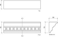 Карниз гибкий Европласт 1.50.196 2000x70x55 мм арт-1.50.196 (гибкий) — фото 3, Карнизы