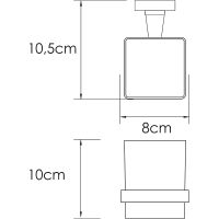 Стакан для зубных щеток WasserKRAFT Rhin Хром арт-K-8728 — фото 3, Стаканы для зубных щеток