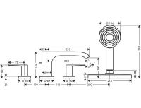 Смеситель на борт ванны Hansgrohe Vivenis Черный матовый арт-75444670 — фото 3, Смесители на борт ванны