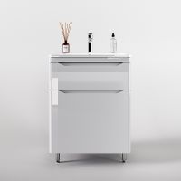 Тумба под раковину Style Line Марелла 70 Люкс Plus Белый глянец антискрейтч арт-СС-00002399 — фото 2, Тумбы под раковину