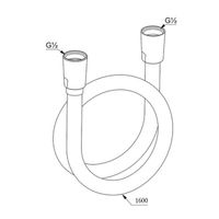 Душевой шланг Kludi Suparaflex Черный матовый арт-6107239-00 — фото 2, Душевые шланги