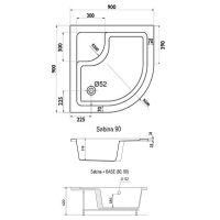 Товар: Акриловый поддон для душа Ravak Sabina 90х90 LA Белый арт-A217001020 - фото 4 Акриловый поддон для душа Ravak Sabina 90х90 LA Белый арт-A217001020 — фото 4, Акриловые душевые поддоны