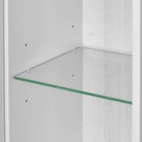 Подвесной шкаф Aquaton Сакура 33 L Ольха наварра Белый глянец арт-1A220803SKW8L — фото 3, Шкафы для ванной