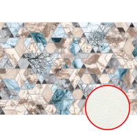 Фреска Ortograf Forma 32627 Фактура флок FLK Флизелин (4*2,7) Коричневый/Голубой, Геометрия/Абстракция арт-32627 (флок FLK) — фото 1, Фрески