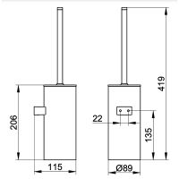 Ершик для унитаза Keuco Collection Moll 12769 010100 Хром Белый арт-12769010100 — фото 2, Ершики для унитаза