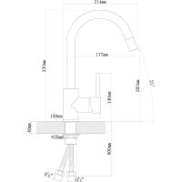 Смеситель для кухни Florentina Альфа Fl Ультра Нуар арт-313.01H.1123.501 — фото 2, Смесители для кухни